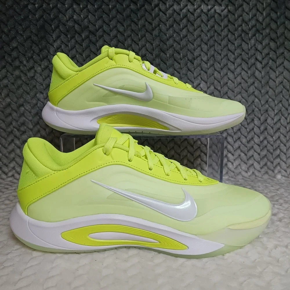 Nike A'One Lem And Lime Barely Volt White Women's Basketball Sneakers Shoes Sz 8